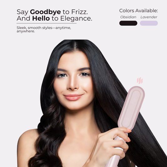 LuxStraight™ - 2 in 1 Heated Hair Straightener Brush